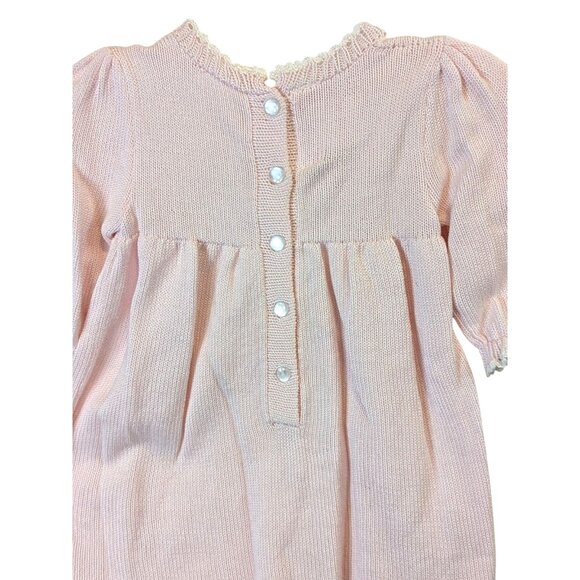 Sophie Dess Creations Paris Dress & Sweater Set Baby 3M Cotton Embroidered Pink - Picture 14 of 16